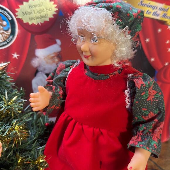 1998 Gemmy Dancing Claus Couple Animated Dancing Singing Santa & Mrs Claus WORKS - Picture 3 of 12